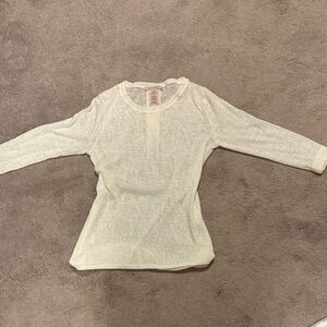Philosophy Cream Long Sleeve Top